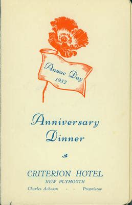 anzac day dinner menu